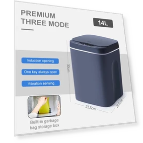 Smart Trash Can for Bathroom — Kitchen Cans, WTEMPO