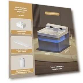 Smart Water Dispenser for Pets — Fountains, Rainbow Rain