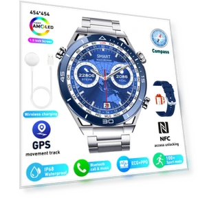 Smartwatch with ECG+PPG, NFC, Bluetooth Call, GPS Sports Tracking — Smartwatches, Tiktop2