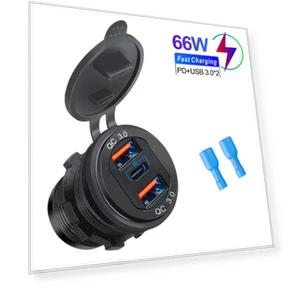 Waterproof Car Charger with PD and QC3.0 USB Type-C Ports — Chargers, IKEA Supermarket