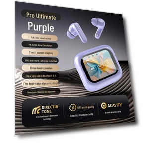 Wireless Bluetooth Headset with AI, TFT Touch Screen, ANC+ENC Noise Cancellation — Audio Gear, Smarter than future