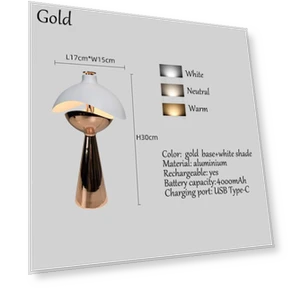 Wireless Desk Lamp with Dimming — Study & Desk Lighting, Chic Home