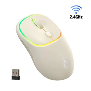 Bluetooth RGB Rechargeable Ergonomic Silent Optical Mouse, Uav parts center