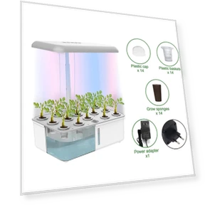 Hydroponics Growing System with LED Grow Light — Germination Kits, HAOAXIN
