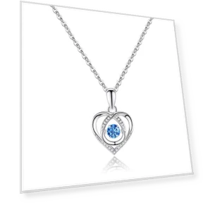 Jumping Heart Necklace — Smart Jewelry, Original jewelry design