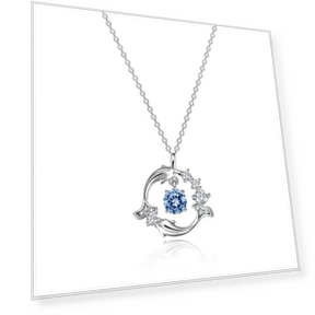 Smart Necklace with Moissanite Pendant — Smart Jewelry, Wipon