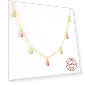 Sterling Silver Rectangular Smart Pendant Fashion Necklace — Smart Jewelry, Wo Bijouterie