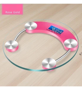 Transparent Round Digital Body Scale, Essager Electronic