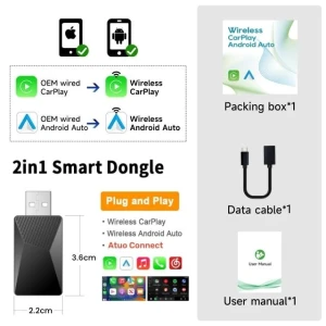 Mini 2-in-1 AI Box Carplay — Car Infotainment System, LEXXSON