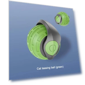 Automatic Interactive Rolling Ball Toy with Faux Tail — Cat Playthings, inWangix