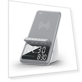 Digital Alarm Clock with Wireless Charger and Bluetooth Speaker — Alarm, Darling Child Boutique