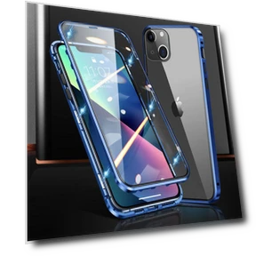 Magnetic Adsorption Metal Frame Phone Case with Double-sided Tempered Glass — Phone Accessories, Smartwatch 2025