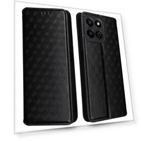 Rhombus Imprint PU Leather Phone Wallet Cover — Basic Cases, Samrtwatch Bands Straps