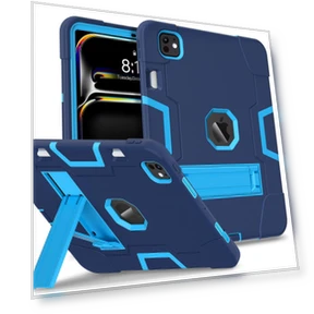 Robot Style Silicone+PC Tablet Cover with Kickstand — Cases, Smartwatch 2025