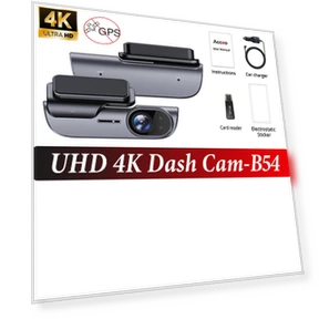UHD 4K Built-in WIFI Dash Cam — Rearview Cameras for Cars, E-ACE