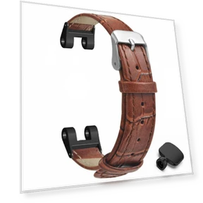 Bamboo Texture PU Leather Adjustable Strap — Bands, Smartwatch 2025