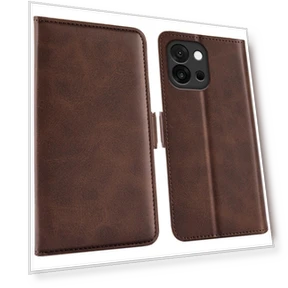 Calf Texture Leather Wallet Phone Cover — Basic Cases, Smartwatch 2025