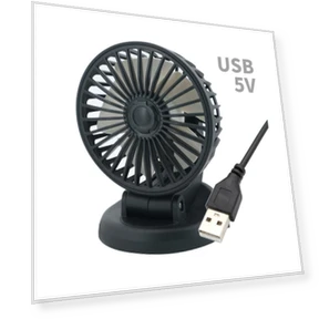 Car Fan with 360° Adjustment, 3-Head Air Fan — Portable Cooling Solutions, Straw Hats