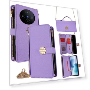 Cross Texture PU Leather+TPU Wallet Phone Cover with Strap — Basic Cases, Smartwatch 2025