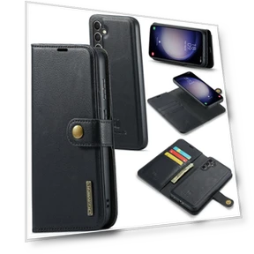 Detachable Split Leather Phone Cover with Stand Wallet — Phone Accessories, Smartwatch 2025