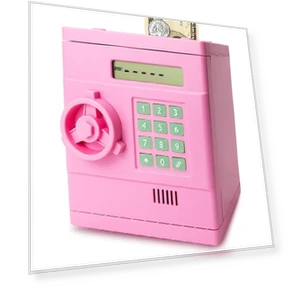 Digital Coin Counting Piggy Bank Robot — Savings & Piggy Banks