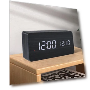 Digital Radio Wave Wooden Electronic Clock — Alarms & Clocks, Fashionable bags