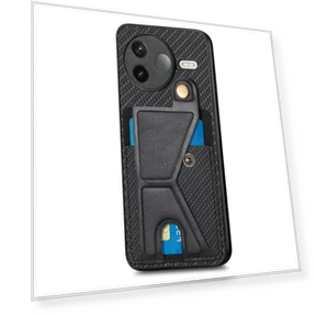 Leather Back Cover with K-shaped Stand — Phone Accessories, Smartwatch 2025