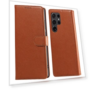 Leather Case Litchi Texture RFID Blocking Wallet Stand Phone Cover — Phone Accessories, Smartwatch 2025
