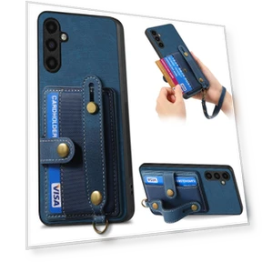 Leather Coated Case with Wristband and Card Slots — Back Covers, Smartwatch 2025