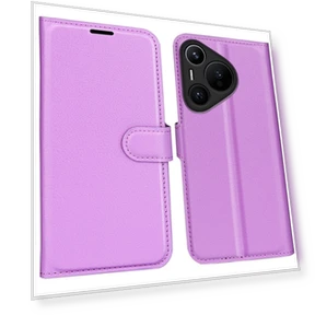 Litchi Texture Leather Stand Flip Cover — Phone Accessories, Smartwatch 2025