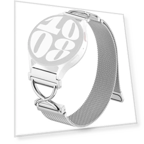 Magnetic Stainless Steel Milanese Strap with X-Shaped Connector — Wearable Accessories, Smartwatch 2025