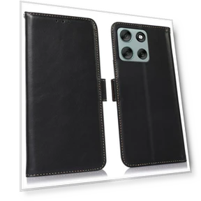 RFID Blocking Genuine Cow Leather Wallet Phone Cover — Flip Cases, Smartwatch 2025