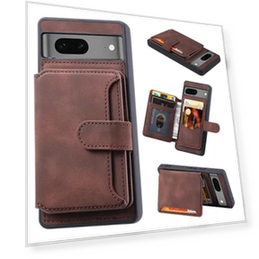 RFID Blocking Leather+TPU Anti-drop Phone Case with Kickstand — Screen Protectors, Smartwatch 2025