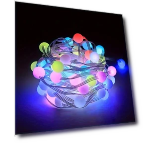 RGBIC Round Ball LED Garland — Outdoor String Lights, SaiMili Light