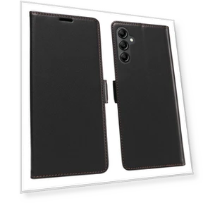 Side Magnetic Clasp RFID Blocking Leather Phone Wallet Cover — Flip Cases, Smartwatch 2025