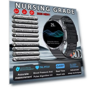 Smart Watch with Pulse Therapy ECG, Blood Oxygen, Blood Pressure, and Health Sleep Monitor — Smartwatches, QLY Online