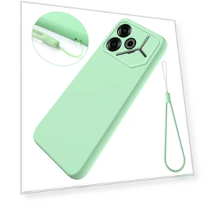 Soft Liquid Silicone Phone Back Cover with Lanyard — Phone Accessories, Smartwatch 2025