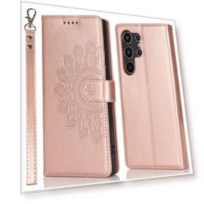 Stand Case Textured Leather Wallet Phone Cover with Strap — Phone Accessories, Smartwatch 2025