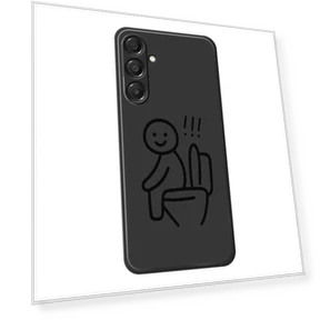 Stickman Toilet Pattern Printing Straight Edge TPU Phone Back Cover — Back Covers, Smartwatch 2025
