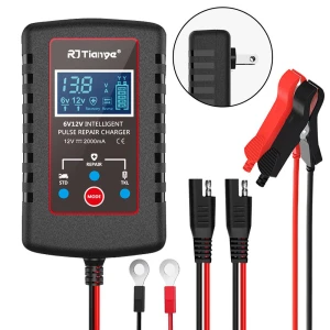 Automatic Float Charger for Motorcycle, Lawn Mower, Smart Battery Charger with Multiple Protections, Home Furnishing Department Mall