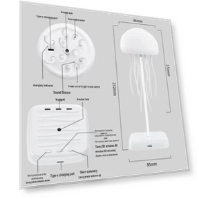 Color Gradient Jellyfish Lamp with Sound Control — Creative Lighting Solutions, the BAY