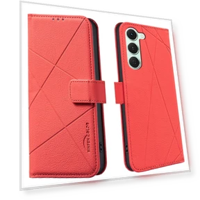 Geometry Imprinted Leather Phone Cover — Flip Cases, Smartwatch 2025