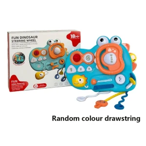 Interactive Dinosaur Steering Wheel Toy Multifunctional Sensory Busy Board, Houspace
