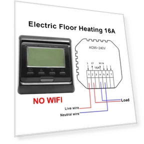 LCD Programmable Electric Digital Floor Heating Room Air Thermostat — Home Climate Control, Minco Thermostatic