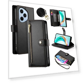 Leather Wallet Case with Zipper Pocket — Flip Cases, Smartwatch 2025