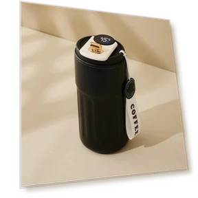 Smart Temperature Display Insulated Cup — Beverage Warmers, MENGN Top