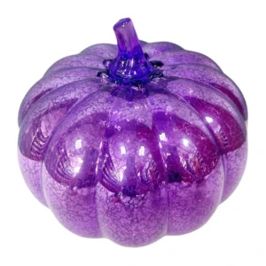 Smart Timer LED Glass Pumpkin Lantern, Pleasure Holiday