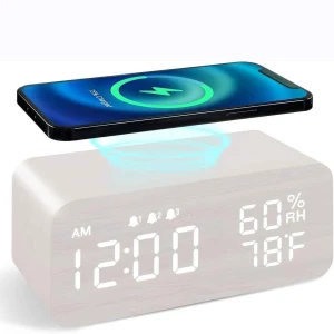 Smart Wooden Alarm Clock, Fashionable bags
