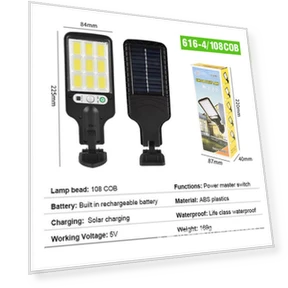 Solar COB Wall and Courtyard Sensor Lights — Outdoor Security & Flood Lighting, Polaris star