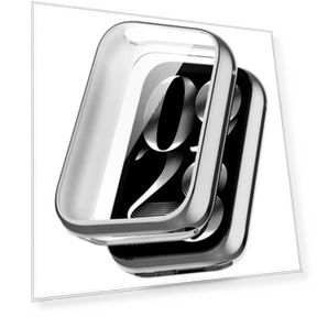 Plating TPU Case with Tempered Glass Screen Protector — Fitness Bands, MY-CASE